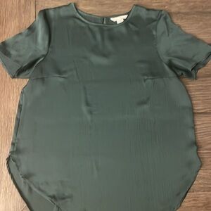 H & M blouse green and preowned.
